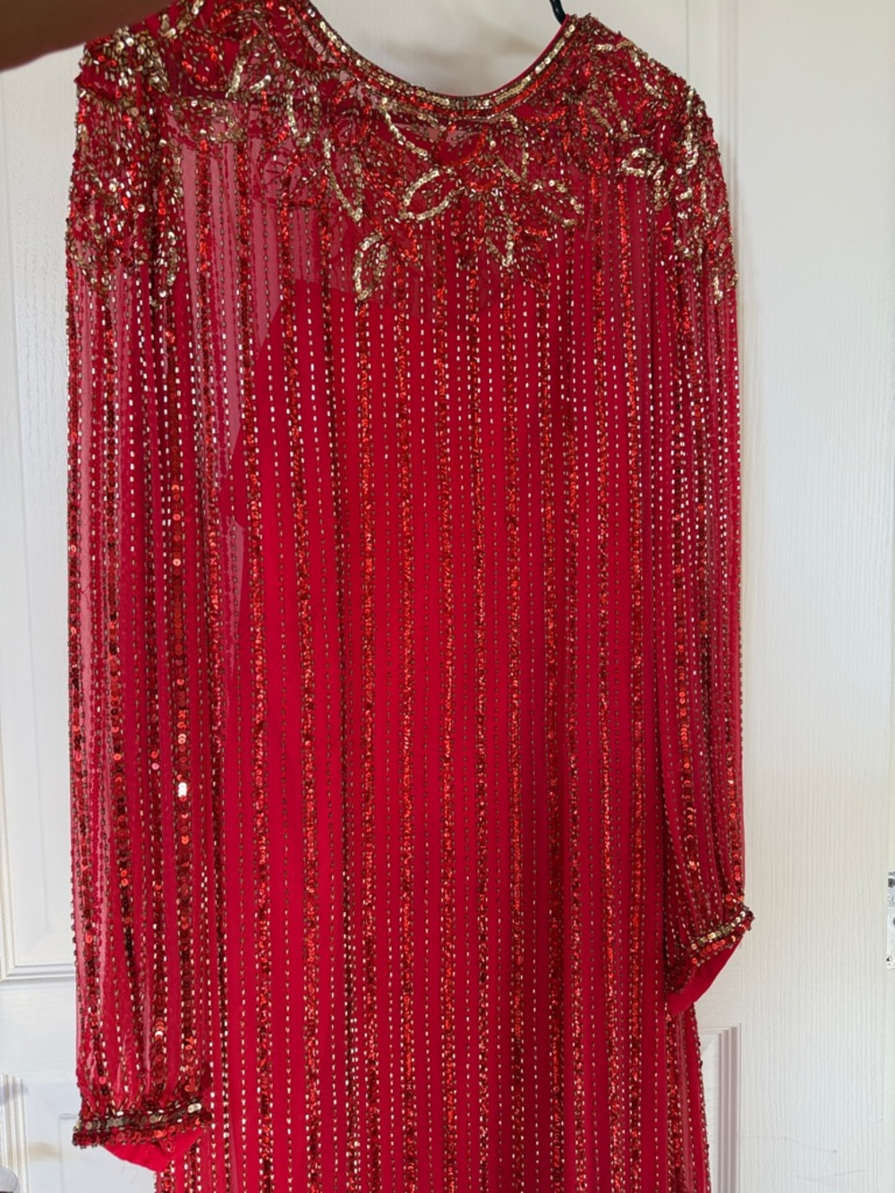 Vintage Victoria Royal Ltd Scarlet Dress with Sequins and Beading - Picture 13 of 17